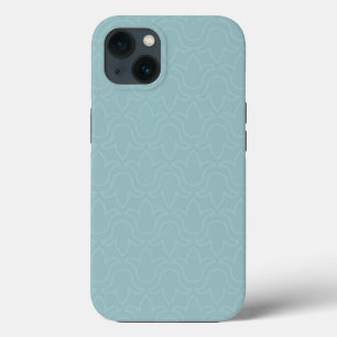 Elegant modern simple geometric baby blue discreet iPhone 13 case