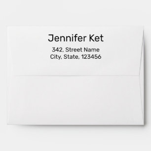elegant modern simple minimal return address envelope