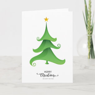 Elegant Modern Simple Minimalist Christmas Tree  Card