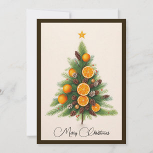 Elegant Modern Simple Minimalist Christmas Tree  Holiday Card