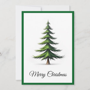 Elegant Modern Simple Minimalist Christmas Tree Holiday Card