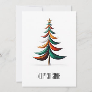 Elegant Modern Simple Minimalist Christmas Tree  Holiday Card