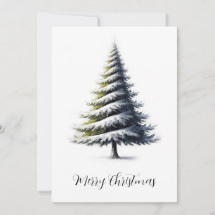 Elegant Modern Simple Minimalist Christmas Tree  Holiday Card