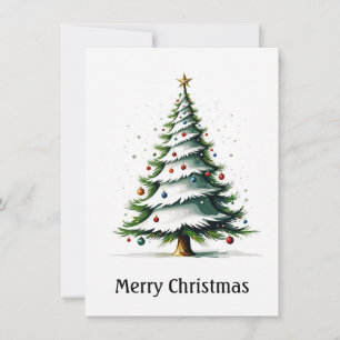 Elegant Modern Simple Minimalist Christmas Tree  Holiday Card