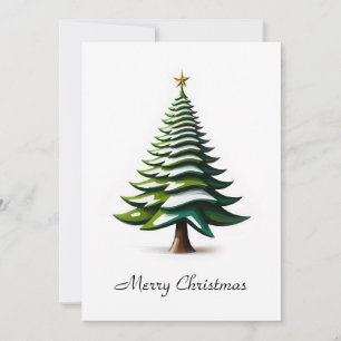 Elegant Modern Simple Minimalist Christmas Tree  Holiday Card