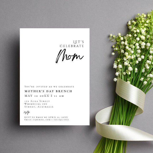Elegant modern Simple mother's day BRUNCH  Invitation (Creator Uploaded)