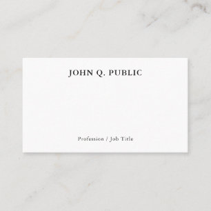 Elegant Modern Simple Personalized Template Business Card