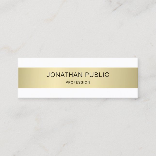 Elegant Modern Simple Plain Luxury Professional Mini Business Card (Front)