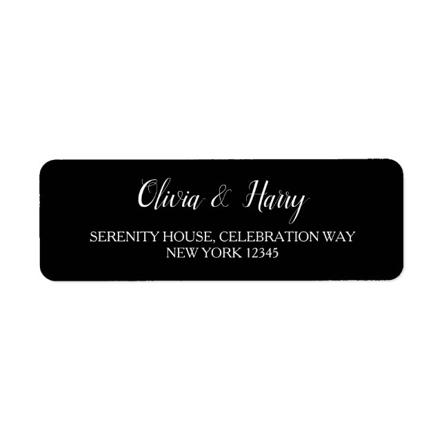 Elegant Modern Simple Wedding Return Address Label (Front)
