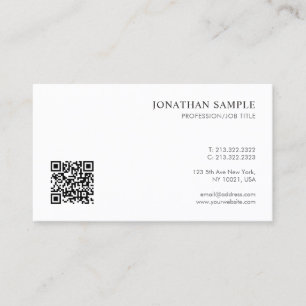 Elegant Modern Sleek Design Template QR Code Business Card