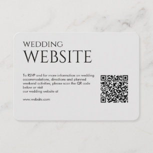 Elegant Modern Smoke Black Wedding Enclosure Card