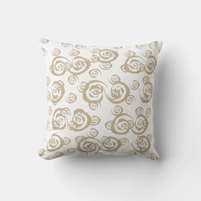 elegant modern spirals patterns throw pillow (Front)