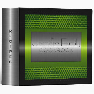 Elegant Modern Stainless Steel Metal Look #3 Binder