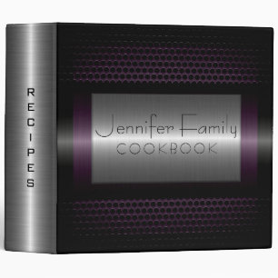 Elegant Modern Stainless Steel Metal Look #4 Binder