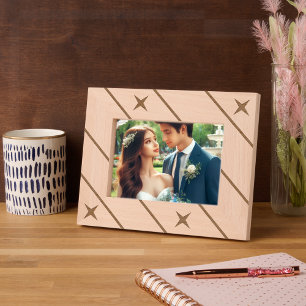 Elegant Modern Stars and Line Art Etched Frames