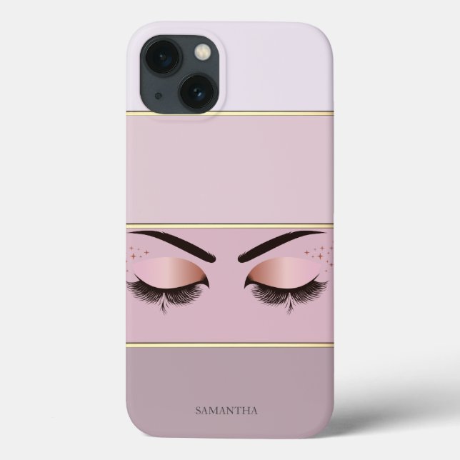 Elegant Modern Striped,Lashes C Case-Mate iPhone Case (Back)