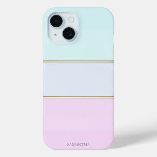 Elegant Modern Striped,Ombre iPhone 15 Case