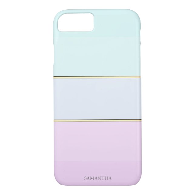 Elegant Modern Striped,Ombre-Personalized Case-Mate iPhone Case (Back)