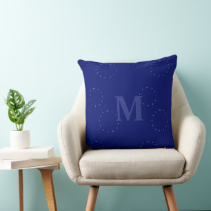 elegant modern stylish blue Starry Night  Throw Pillow