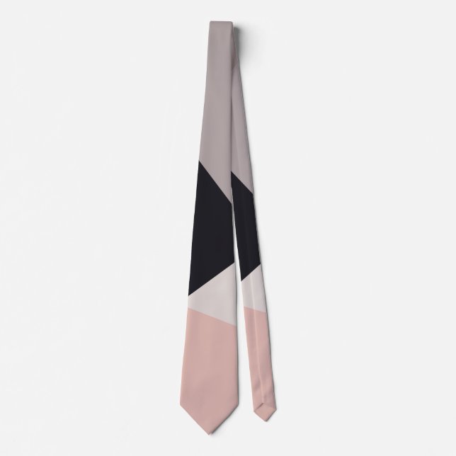 Elegant modern stylish geometric colour block tie (Front)
