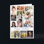 Elegant Modern Stylish Happy Birthday Collage Card<br><div class="desc">Happy Birthday</div>