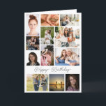 Elegant Modern Stylish Happy Birthday Collage Card<br><div class="desc">Happy Birthday</div>