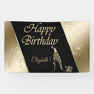 Elegant Modern Stylish ,Luminous,Flowers High Heel Banner