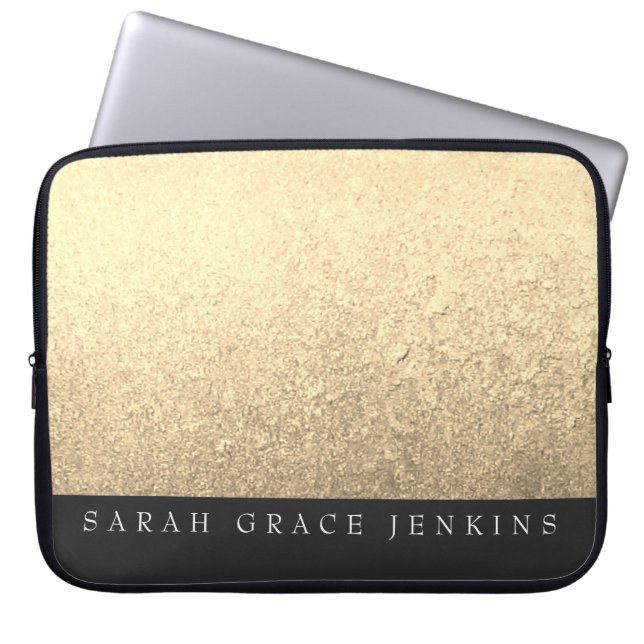 Elegant Modern Stylish Personalized Laptop Sleeve (Front)