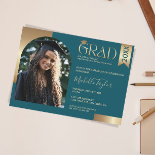 Elegant Modern Stylish Photo High School Graduate Invitation