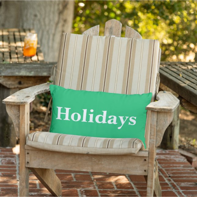 Elegant modern summer decor Greenery Lumbar Pillow (Chair)