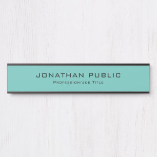 Elegant Modern Template Trendy Light Teal Best Door Sign
