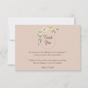 Elegant & Modern Terracotta Wedding Thank You Card