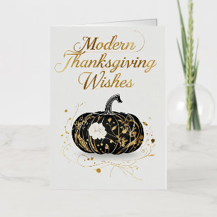 Elegant Modern Thanksgiving Wishes Card