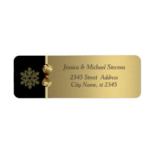 Elegant modern trendy gold holiday snowflake