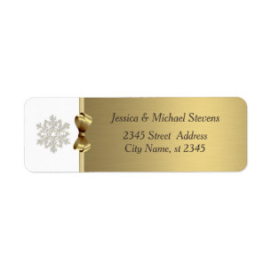 Elegant modern trendy gold holiday snowflake