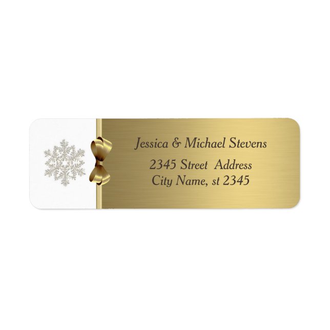 Elegant modern trendy gold holiday snowflake (Front)