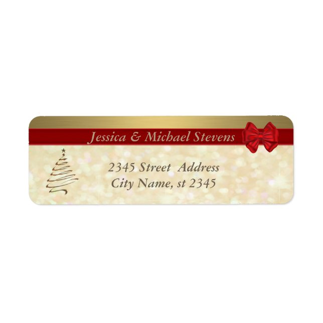 Elegant modern trendy holiday Christmas tree (Front)