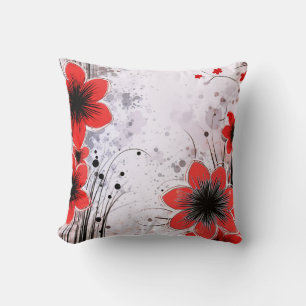 Elegant Modern Trendy Stylish Artistic Floral  Throw Pillow