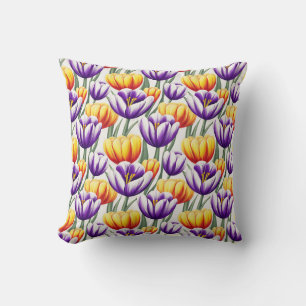 Elegant Modern Trendy Stylish Spring Floral  Throw Pillow