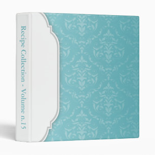 Elegant Modern Turquoise Damask custom Binder