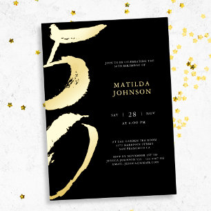 Elegant Modern Typography 50th Birthday