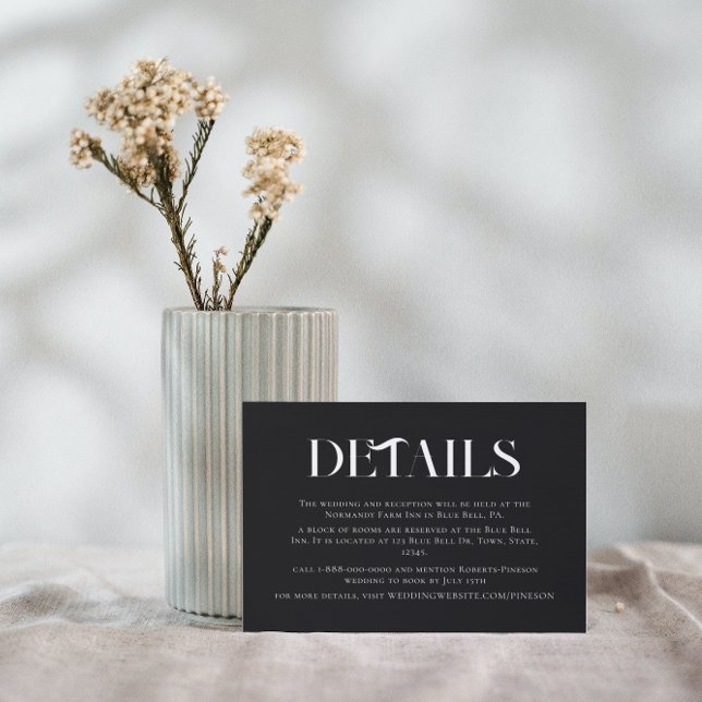 Elegant Modern Typography Details  Enclosure Card (Creator Uploaded)