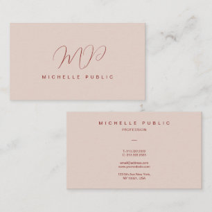 Elegant Modern Typography Script Monogram Business Card