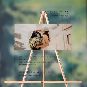 Elegant Modern Typography Wedding Welcome Acrylic Sign