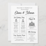 Elegant Modern Unique Infographic Wedding Program<br><div class="desc">Make a statement with our Elegant Modern Unique Infographic Wedding Program, combining sleek design with intuitive infographics for a contemporary touch. This program provides a visually appealing way for guests to follow your wedding events. With fully customizable text and colours, it allows you to tailor the program to fit your...</div>