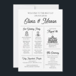 Elegant Modern Unique Infographic Wedding Program<br><div class="desc">Make a statement with our Elegant Modern Unique Infographic Wedding Program, combining sleek design with intuitive infographics for a contemporary touch. This program provides a visually appealing way for guests to follow your wedding events. With fully customizable text and colours, it allows you to tailor the program to fit your...</div>
