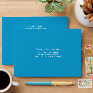 Elegant, Modern Vibrant Electric Blue Envelopes