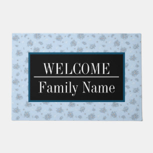 Elegant Modern Vintage Trendy Floral Doormat