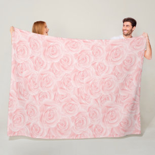 Elegant Modern Vintage Trendy Floral Fleece Blanket