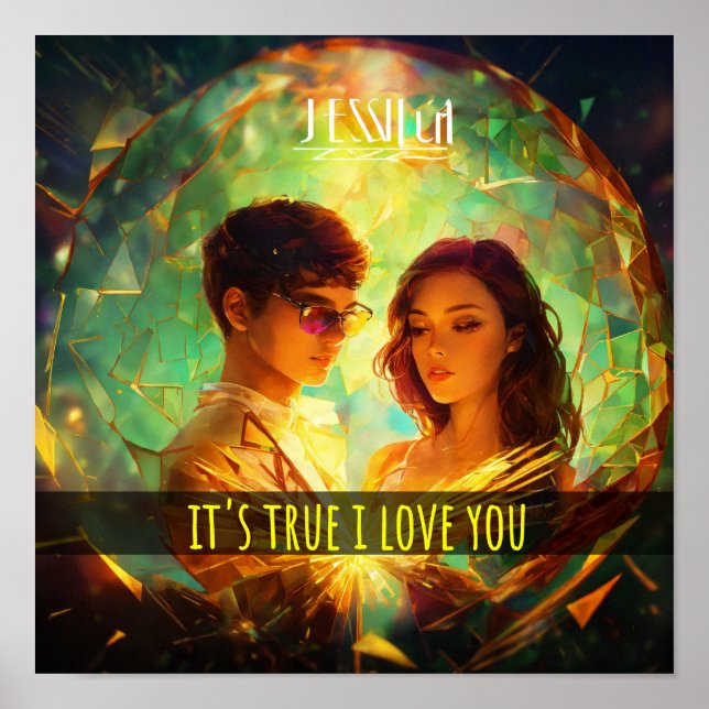 "Elegant Modern Wall Art Poster: Lover Design" (Front)